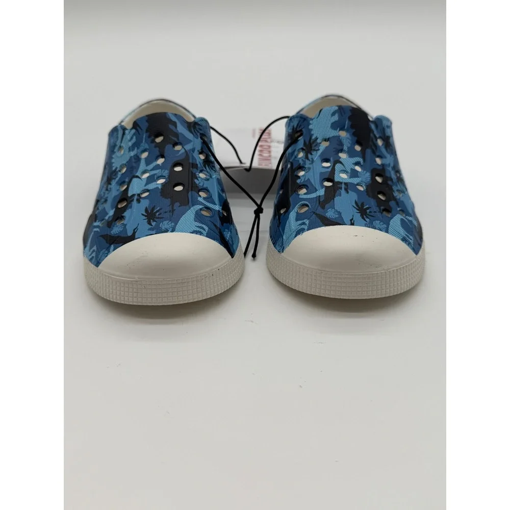 Funcoo Plus Toddler Water Shoes Blue Dinosaur Print‎ Slip On Size 6 US 22 EU